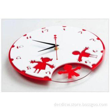 Warm Family Acrylic Creative Wall clocks Hand Painted For K